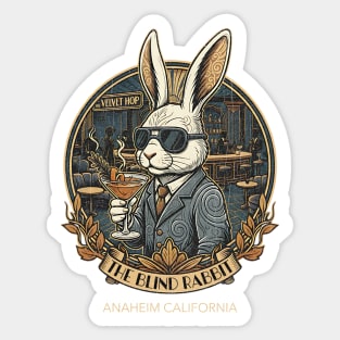 The Blind Rabbit Speakeasy Anaheim California Lounge Bar Distressed Look Sticker